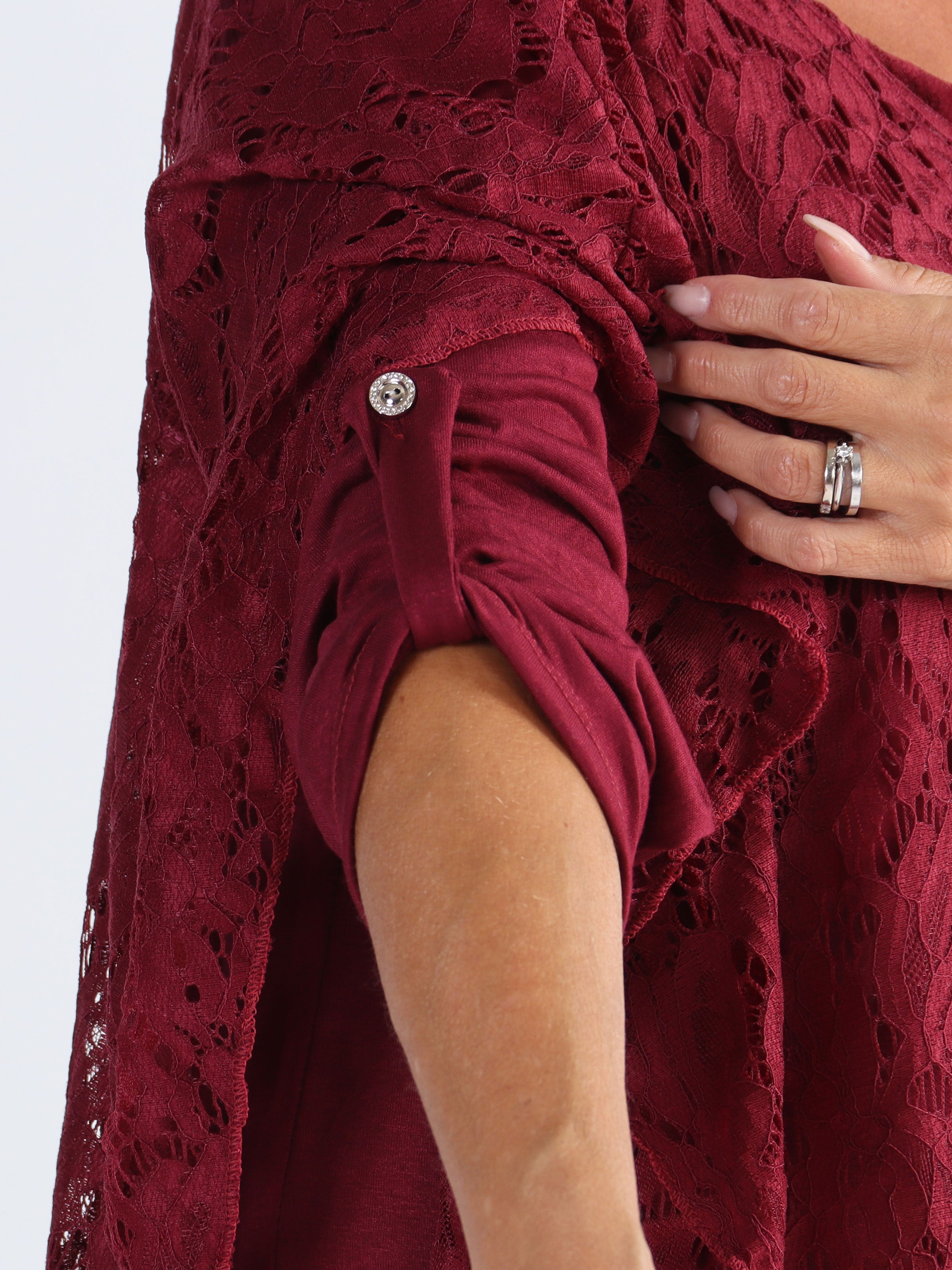 Kenya Lace Shirt - Plus size tunika med spetslager